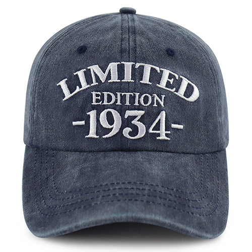 1934 Birth Year Embroidered Cap - Navy
