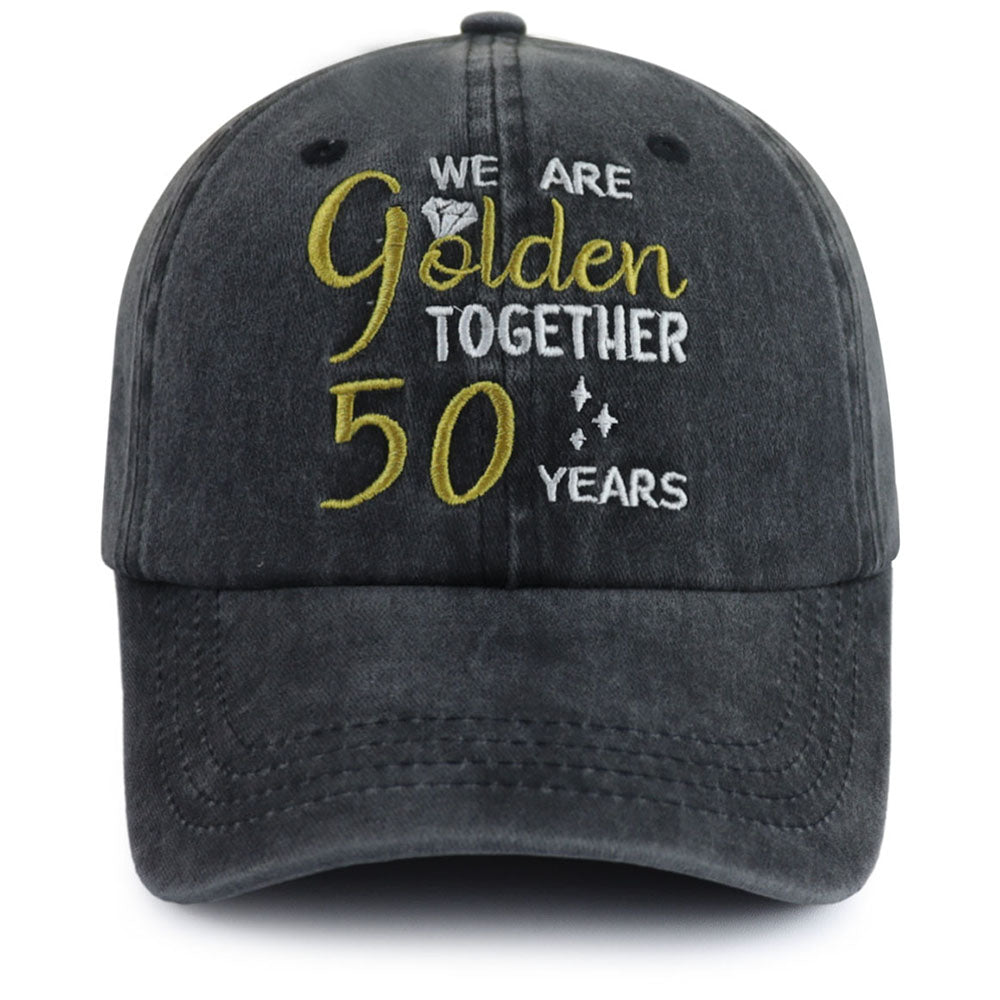 We Are Golden Together 50 Years Caps - Set of 2