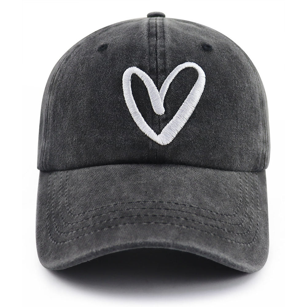 Heart Embroidered Cap