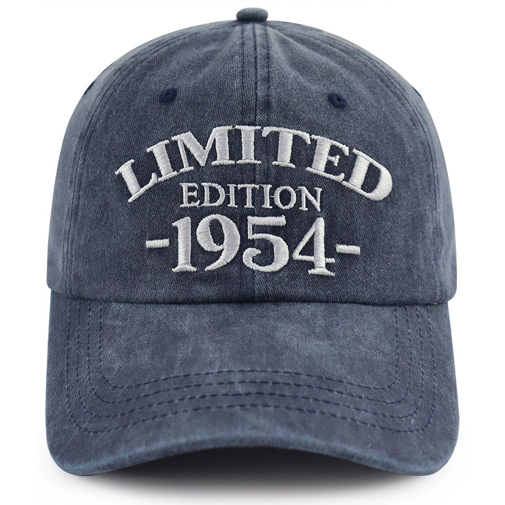 1954 Birth Year Embroidered Cap - Navy - product photo