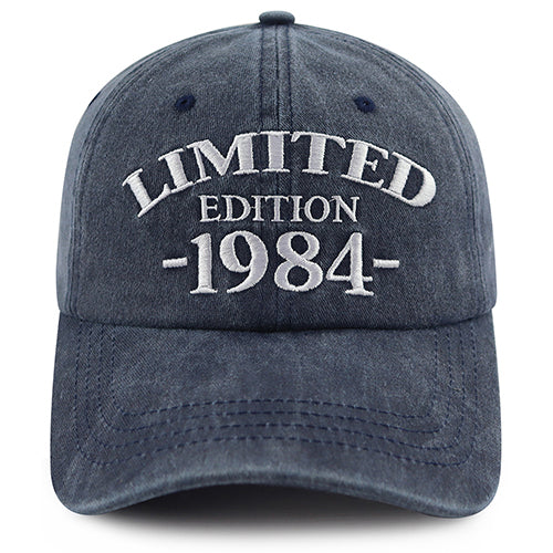 1984 Birth Year Embroidered Cap - Navy - product photo