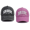 Bride and Groom Est. 2025 Caps - Set of 2