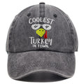 Gobble Turkey Thanksgiving Embroidered Cap - product photo
