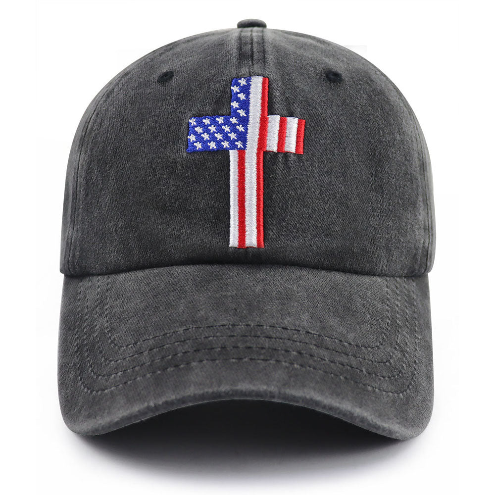 Christian USA Faith Embroidered Cap - product photo