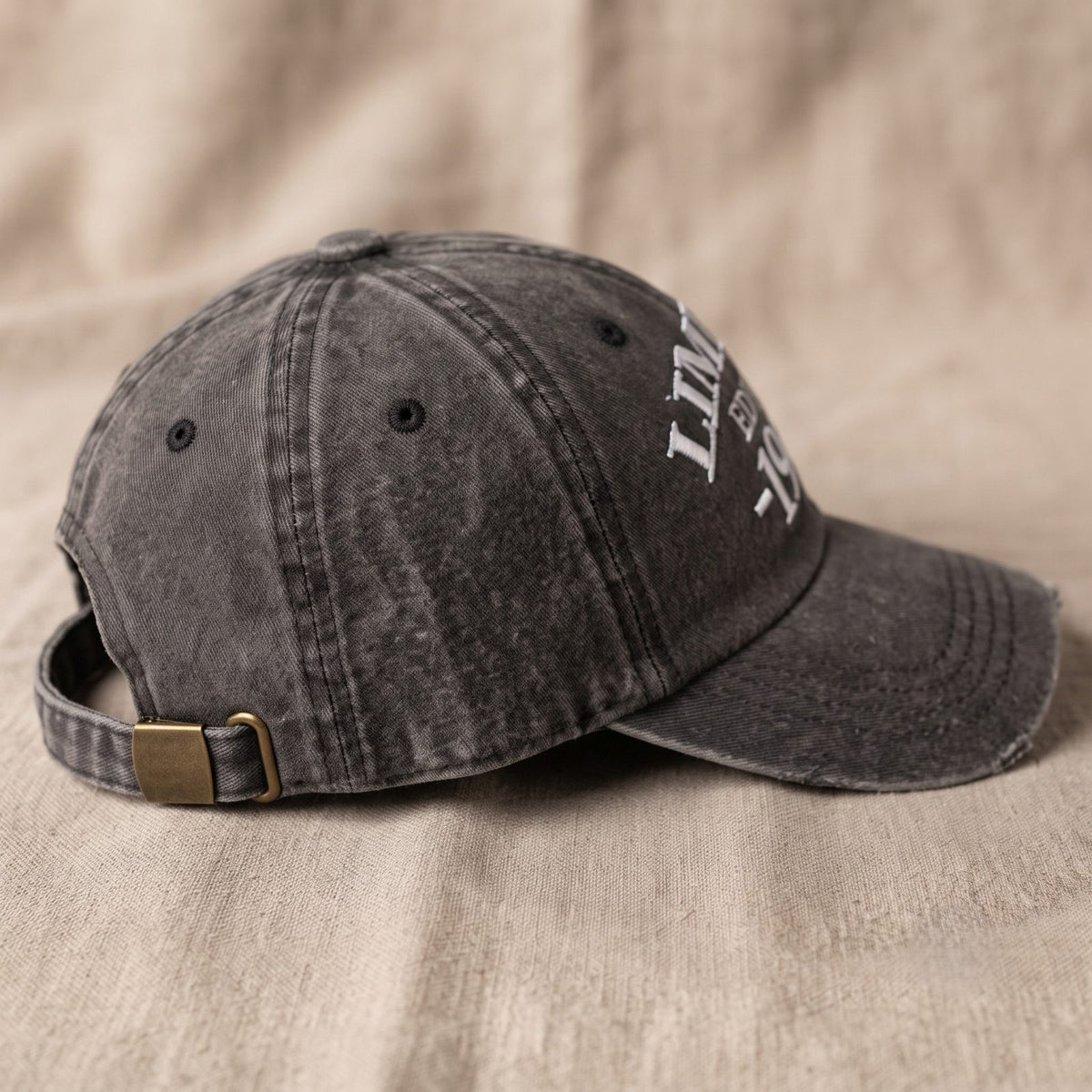 1930 Birth Year Embroidered Cap - Black