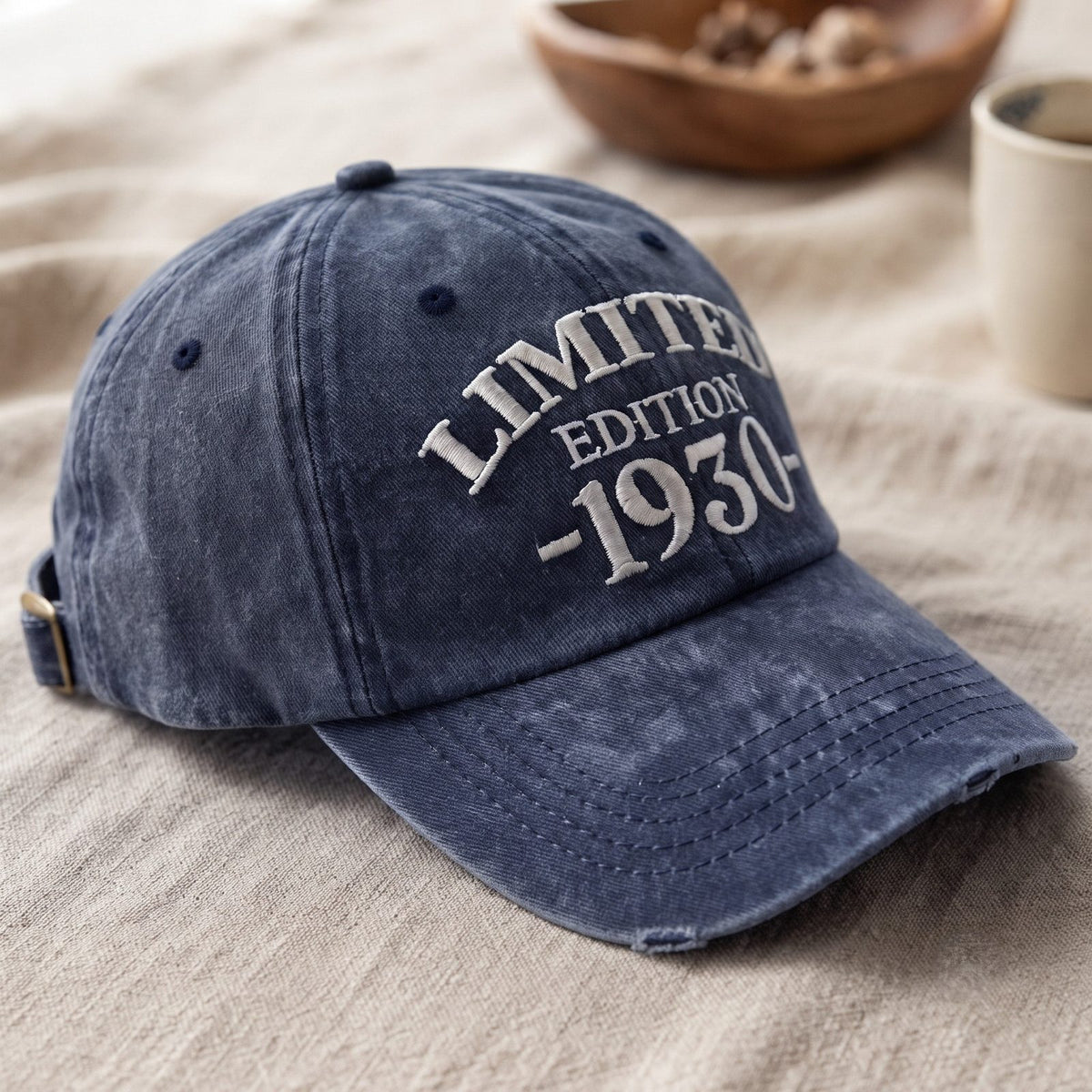 1930 Birth Year Embroidered Cap - Navy