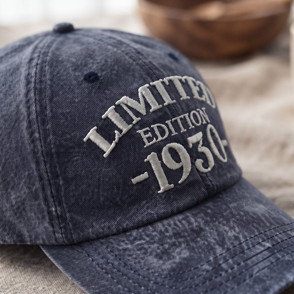 1930 Birth Year Embroidered Cap - Navy
