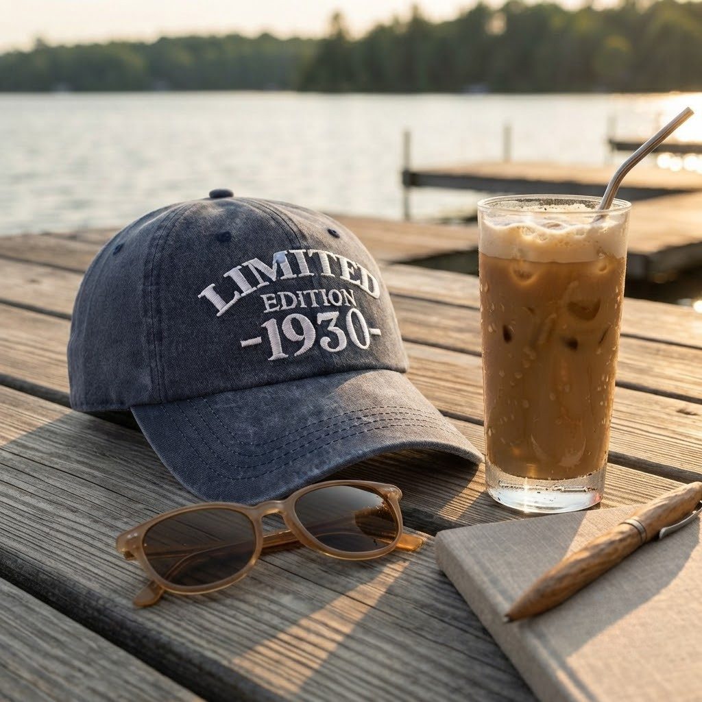 1930 Birth Year Embroidered Cap - Navy