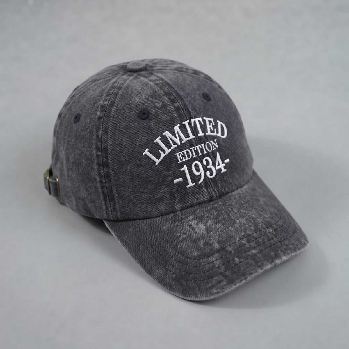 1934 Birth Year Embroidered Cap - Black