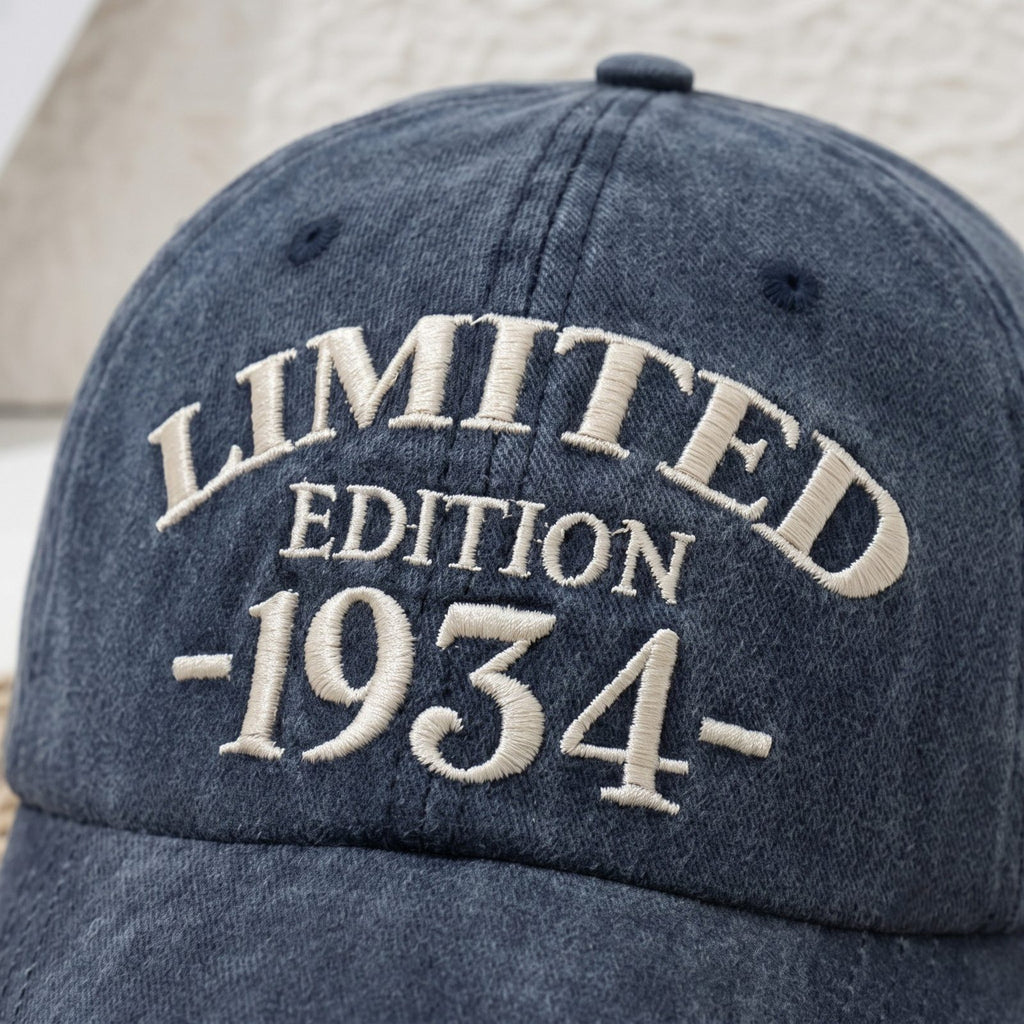 1934 Birth Year Embroidered Cap - Navy
