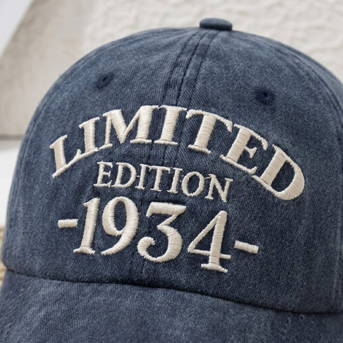 1934 Birth Year Embroidered Cap - Navy