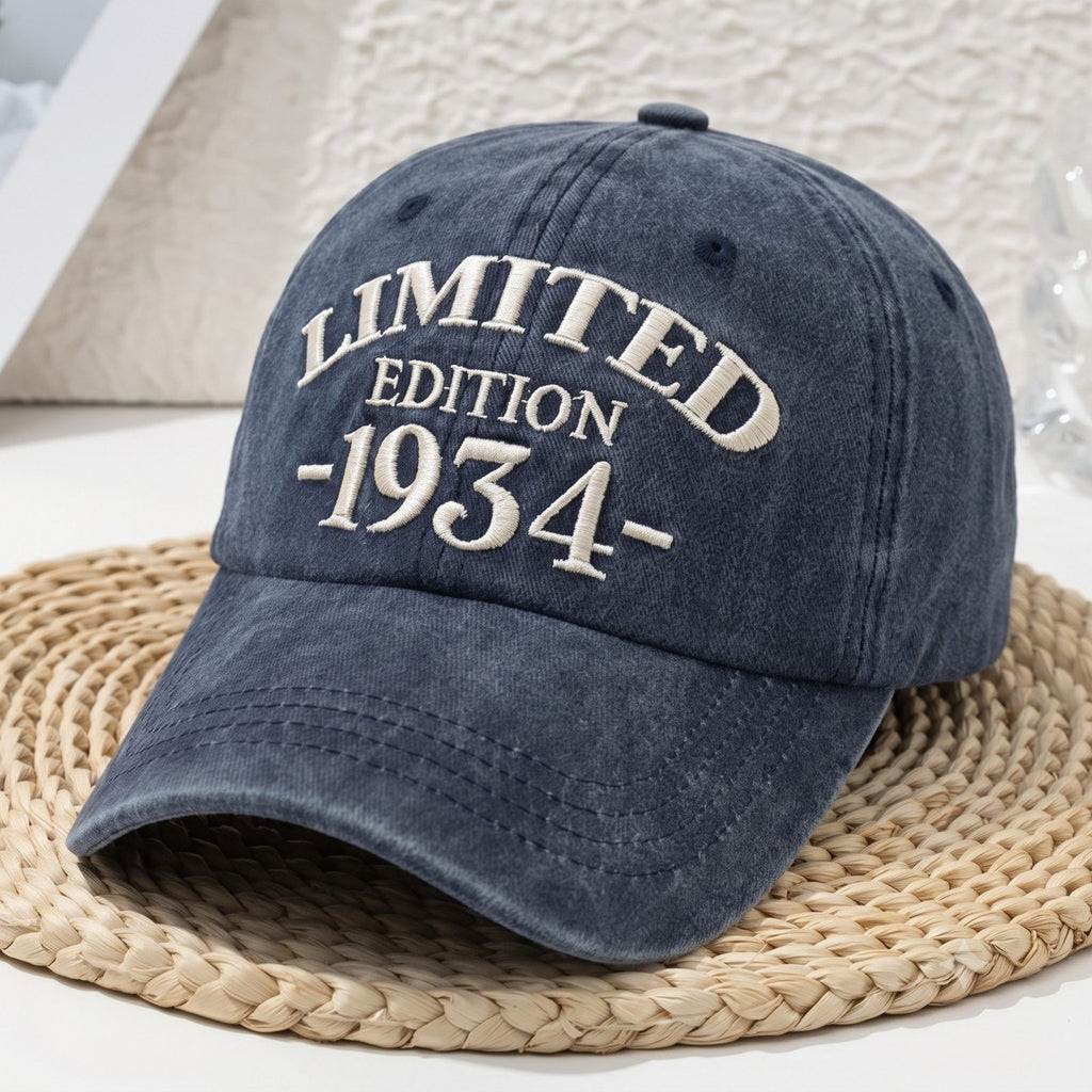 1934 Birth Year Embroidered Cap - Navy