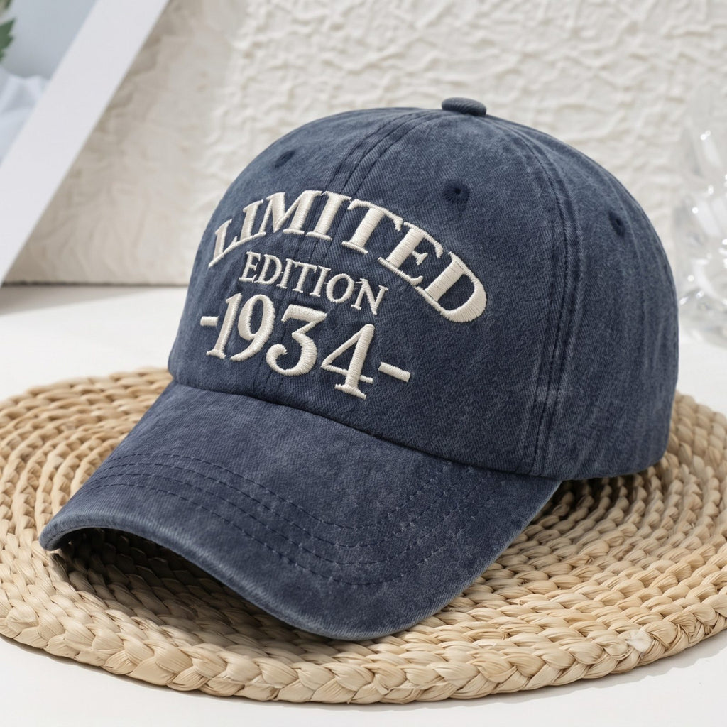 1934 Birth Year Embroidered Cap - Navy