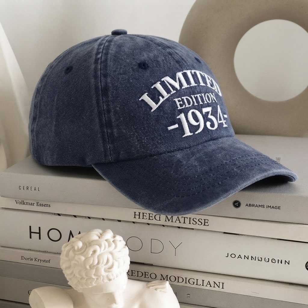 1934 Birth Year Embroidered Cap - Navy