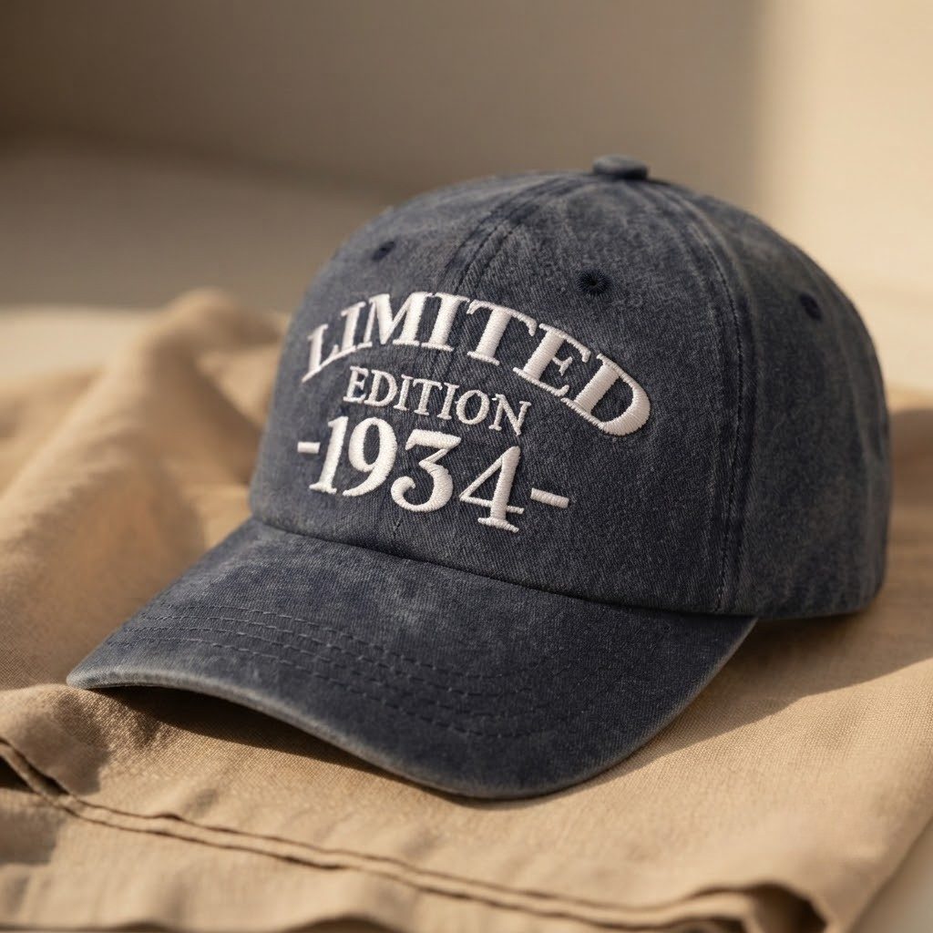 1934 Birth Year Embroidered Cap - Navy