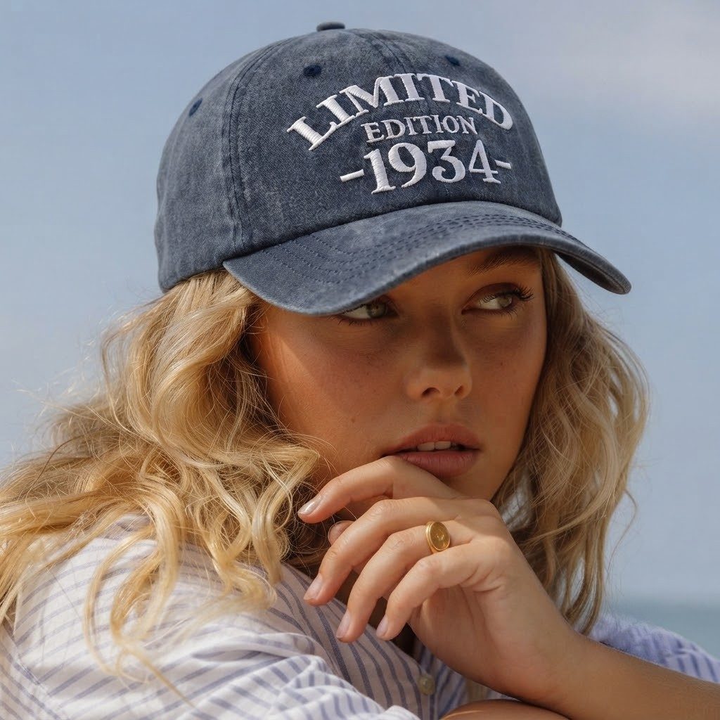 1934 Birth Year Embroidered Cap - Navy