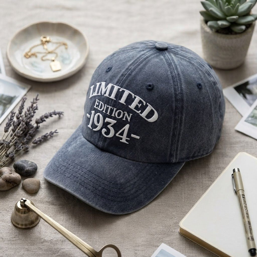 1934 Birth Year Embroidered Cap - Navy