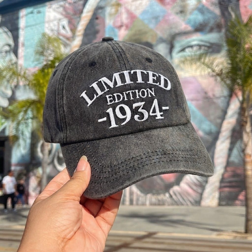 1934 Birth Year Embroidered Cap - Navy