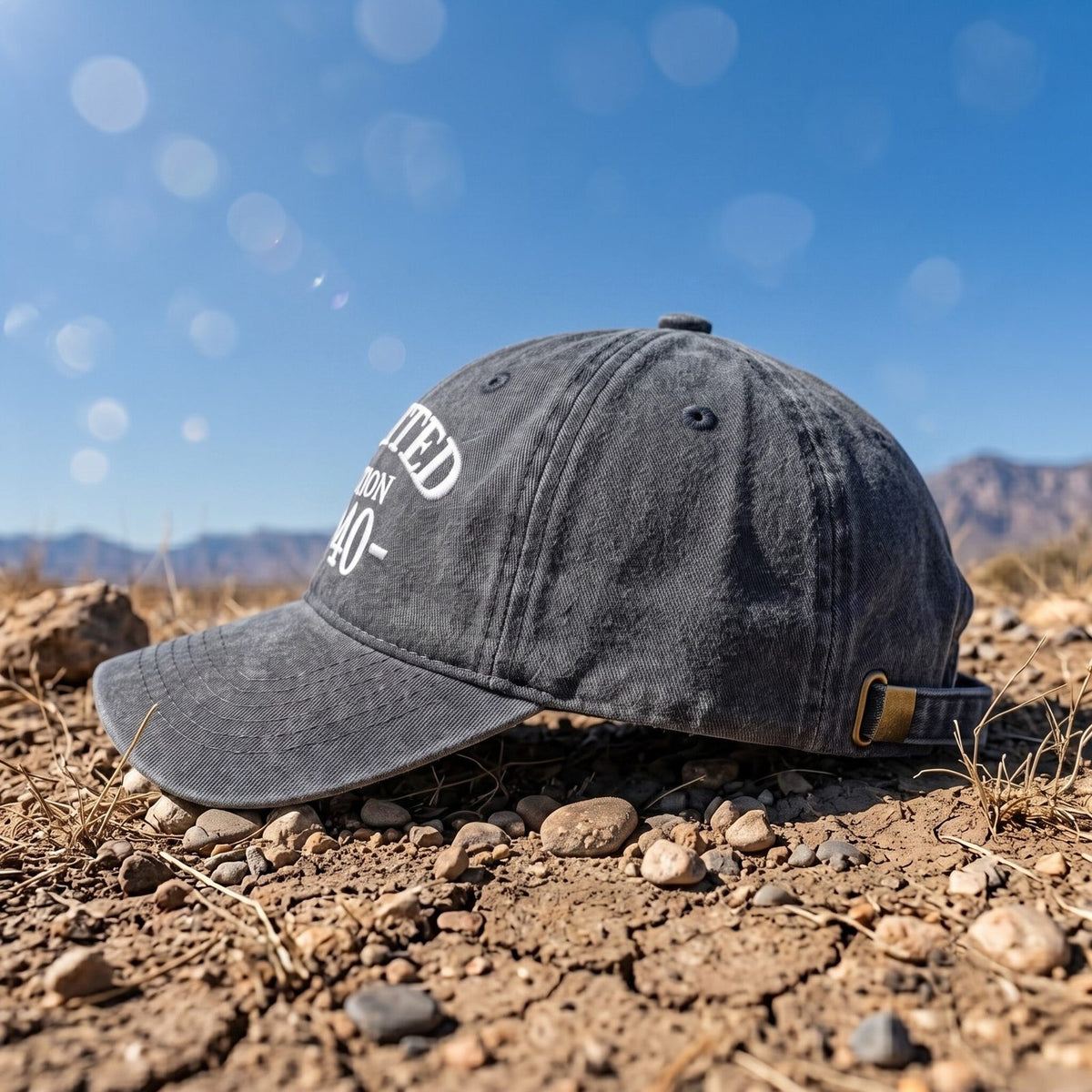 1940 Birth Year Embroidered Cap - Black