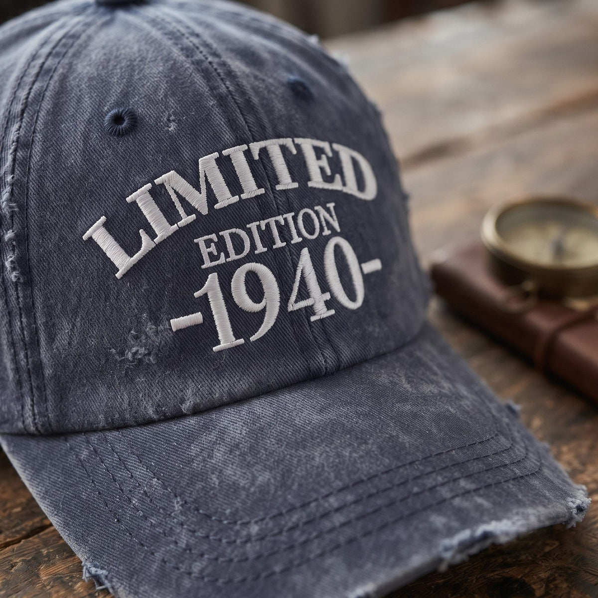 1940 Birth Year Embroidered Cap - Navy