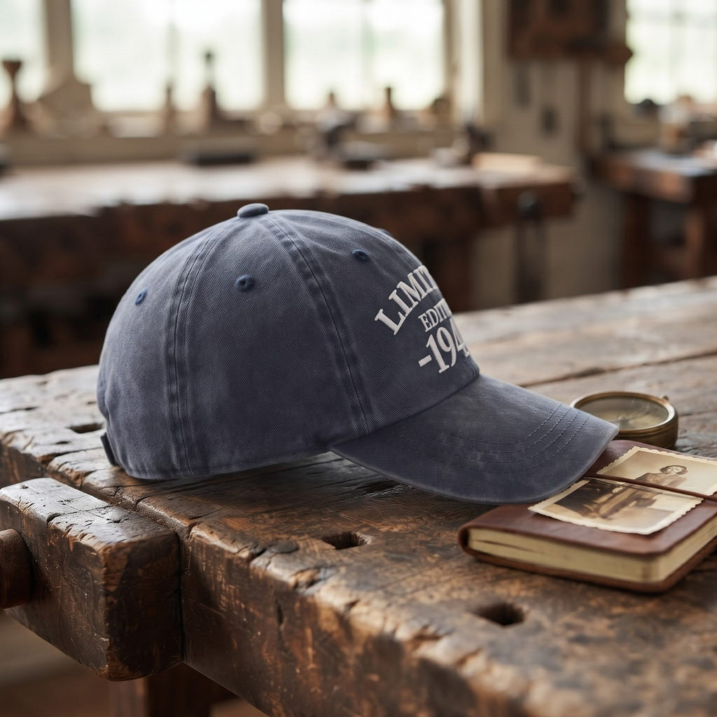 1940 Birth Year Embroidered Cap - Navy