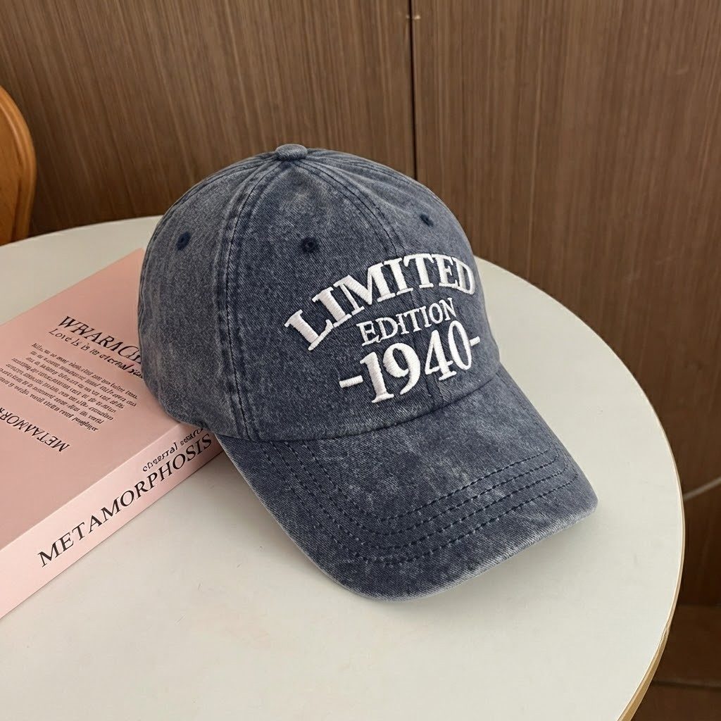 1940 Birth Year Embroidered Cap - Navy