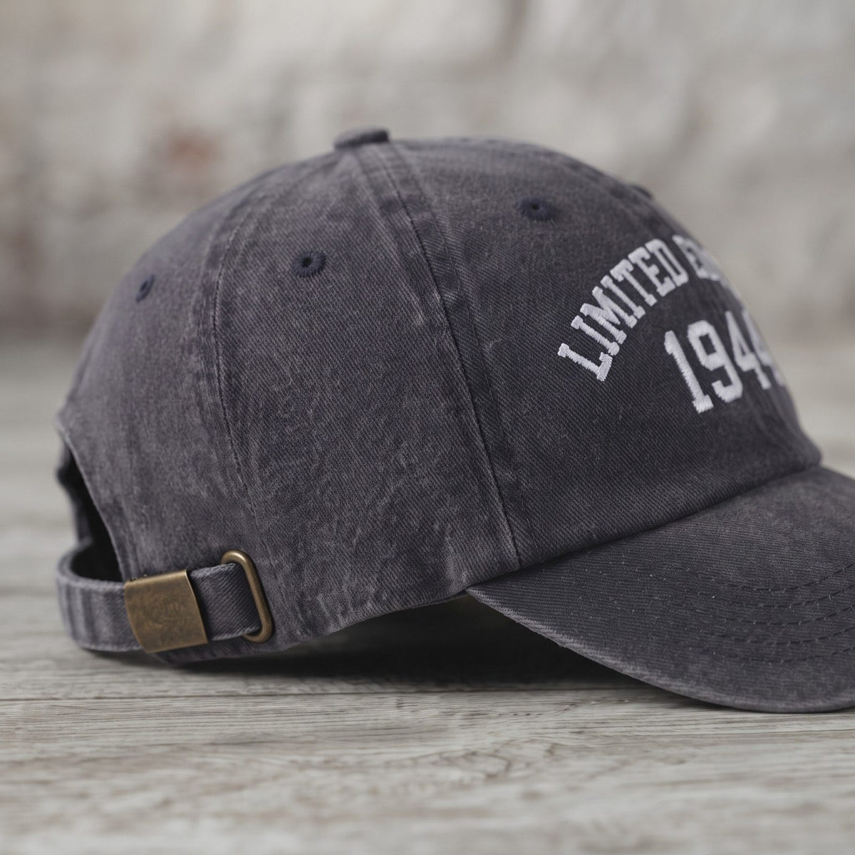 1944 Birth Year Embroidered Cap - Black