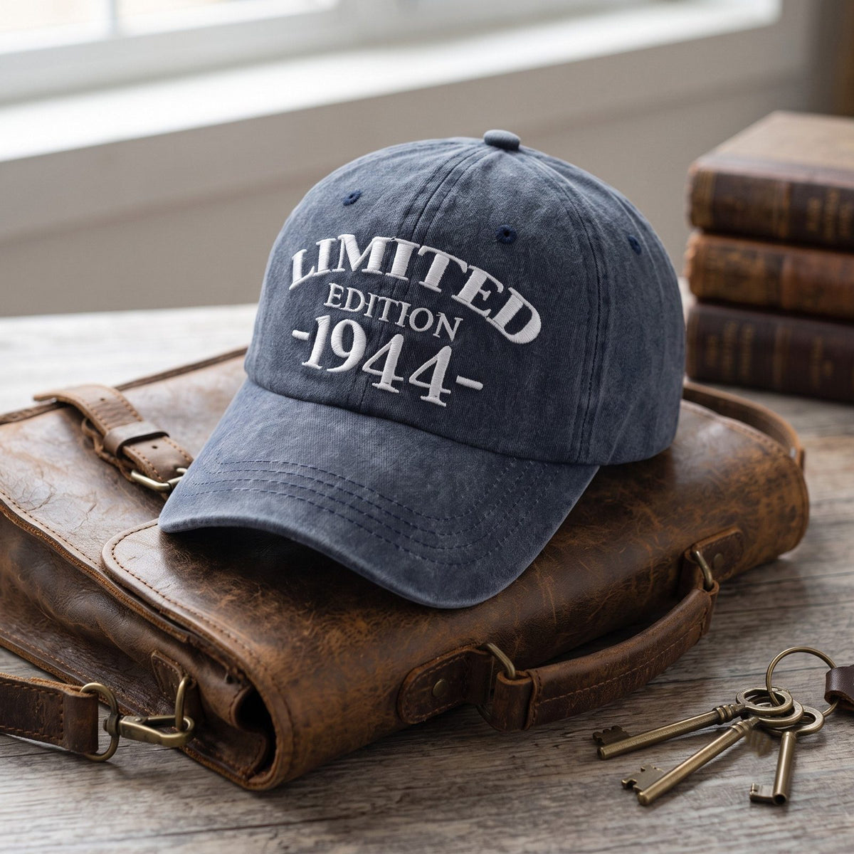 1944 Birth Year Embroidered Cap - Navy