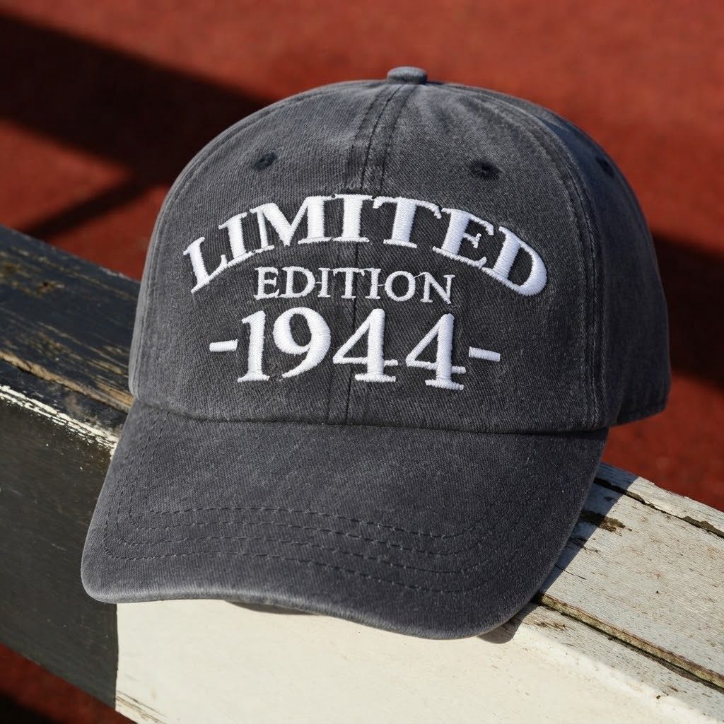 1944 Birth Year Embroidered Cap - Navy