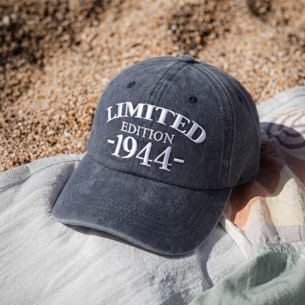 1944 Birth Year Embroidered Cap - Navy