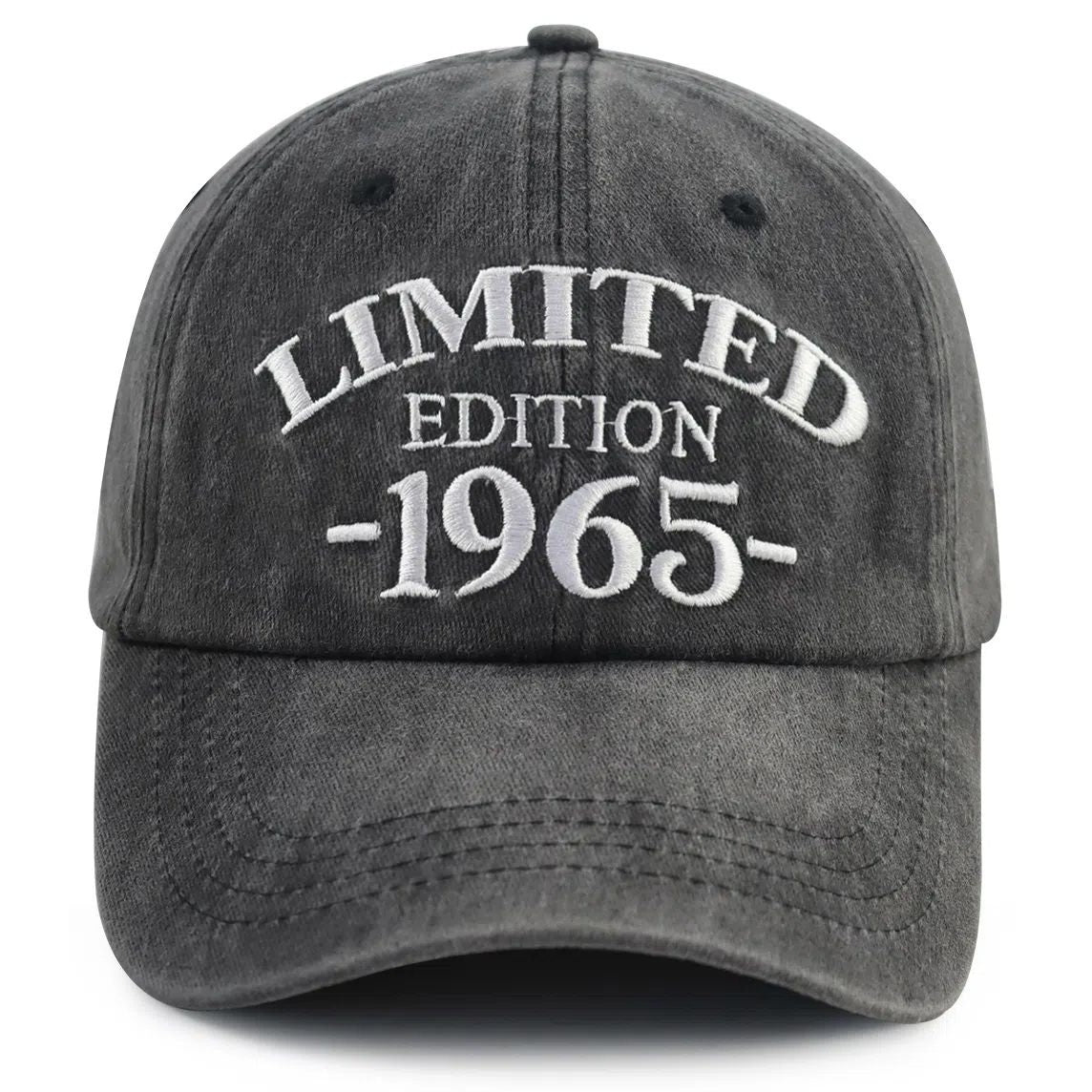 1965 Birth Year Embroidered Cap - Black