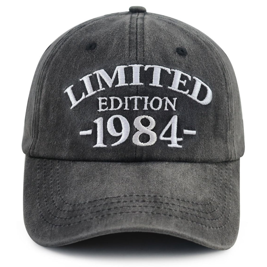 1984 Birth Year Embroidered Cap - Black