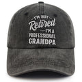 Grandpa Embroidered Dad Hat - Black - product photo