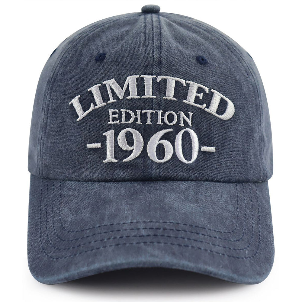 1960 Birth Year Embroidered Cap - Navy - product photo