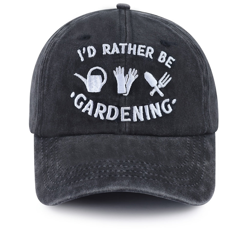 I'd Rather Be Gardening Embroidered Cap