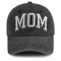 Mom Embroidered Cap - Black