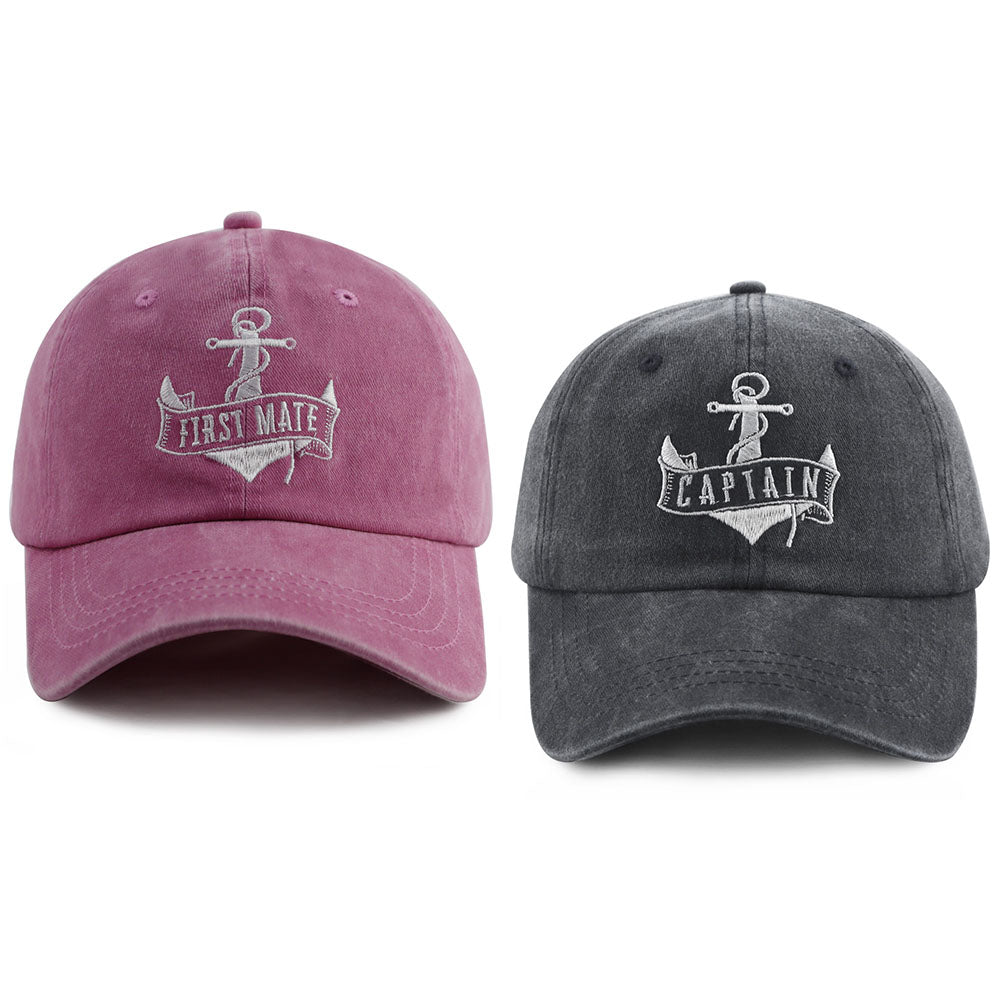 Captain and First Mate Caps - Set of 2