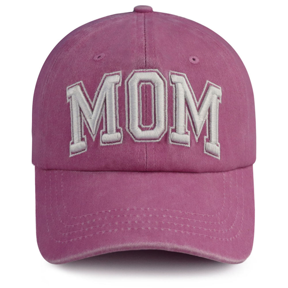 Mom Embroidered Cap - Pink