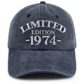 1974 Birth Year Embroidered Cap - Navy - product photo