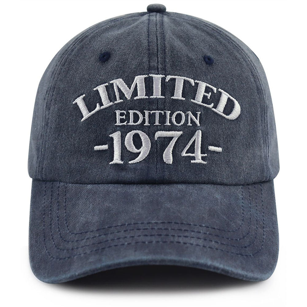 1974 Birth Year Embroidered Cap - Navy - product photo