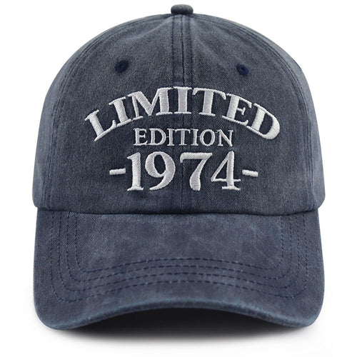 1974 Birth Year Embroidered Cap - Navy - product photo