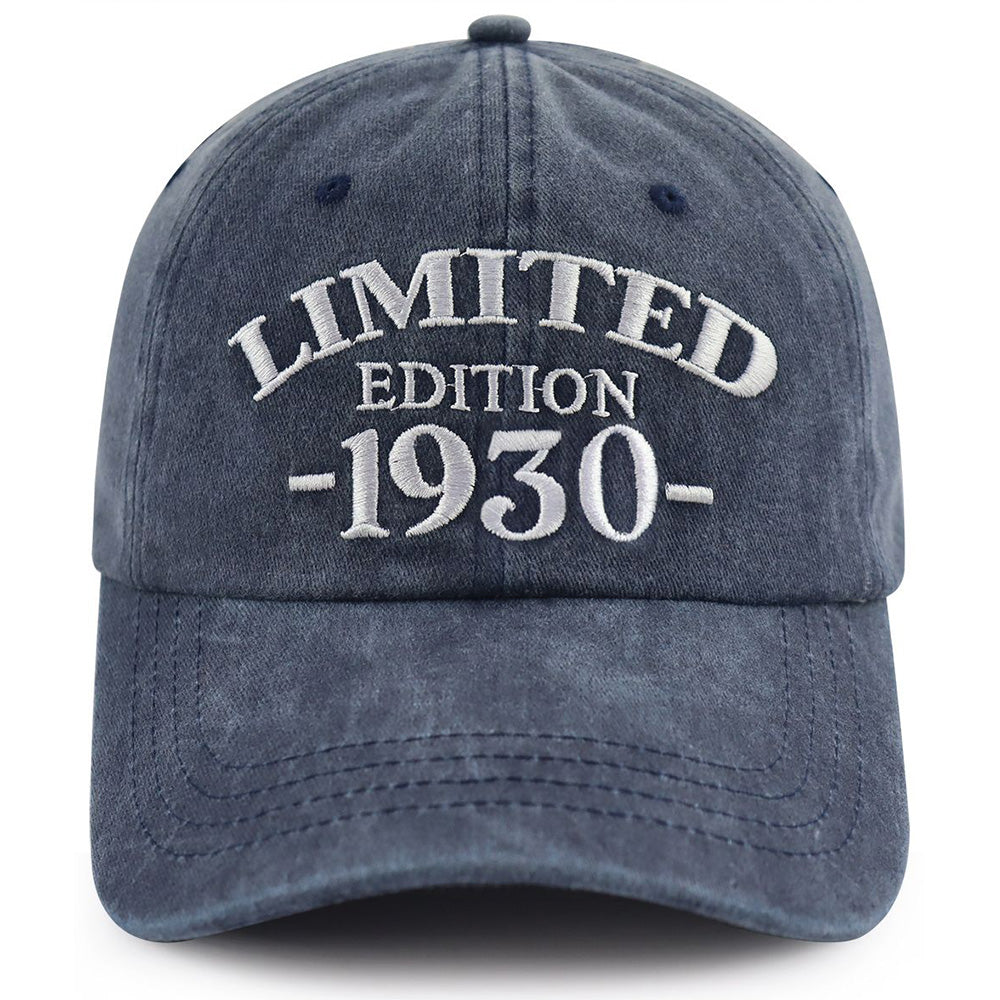 1930 Birth Year Embroidered Cap - Navy