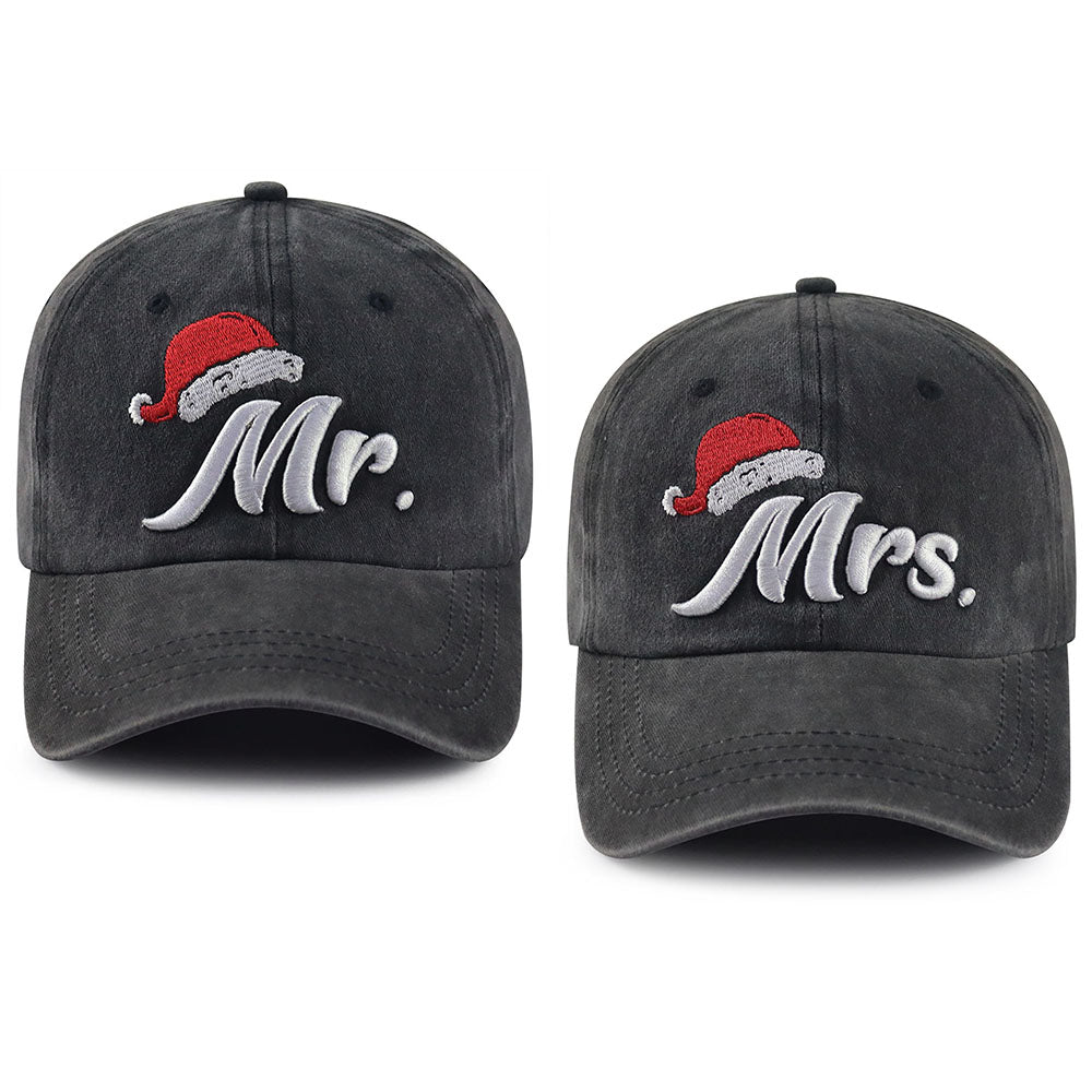 Mr and Mrs Christmas Caps - Set of 2