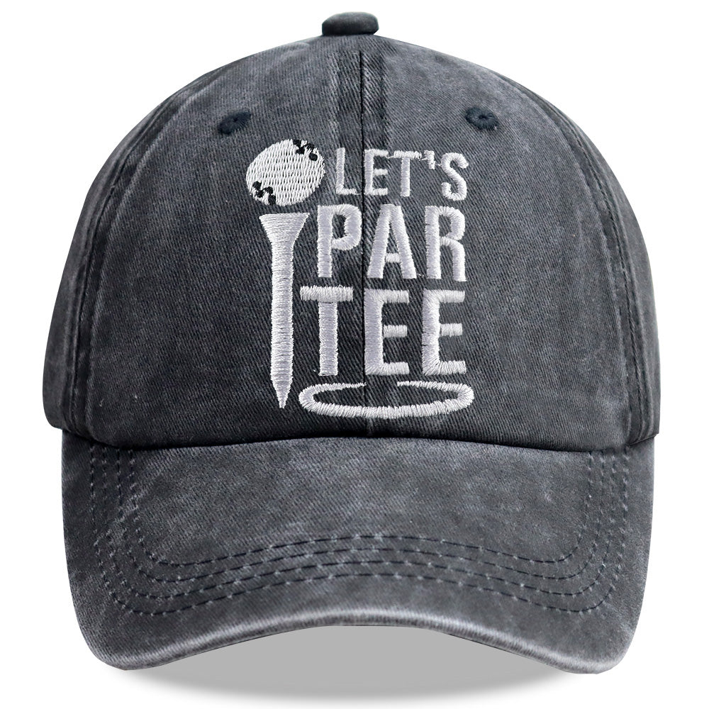 Let's Par-Tee Golf Embroidered Cap - product photo