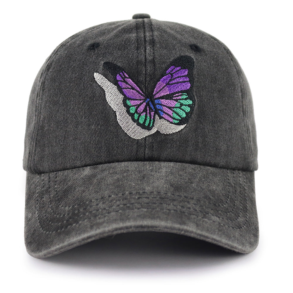 Butterfly Embroidered Cap - product photo