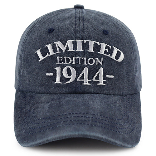 1944 Birth Year Embroidered Cap - Navy