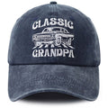 Classic Grandpa Embroidered Cap - Navy