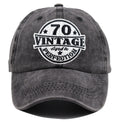 70th Birthday Vintage Wash Cap