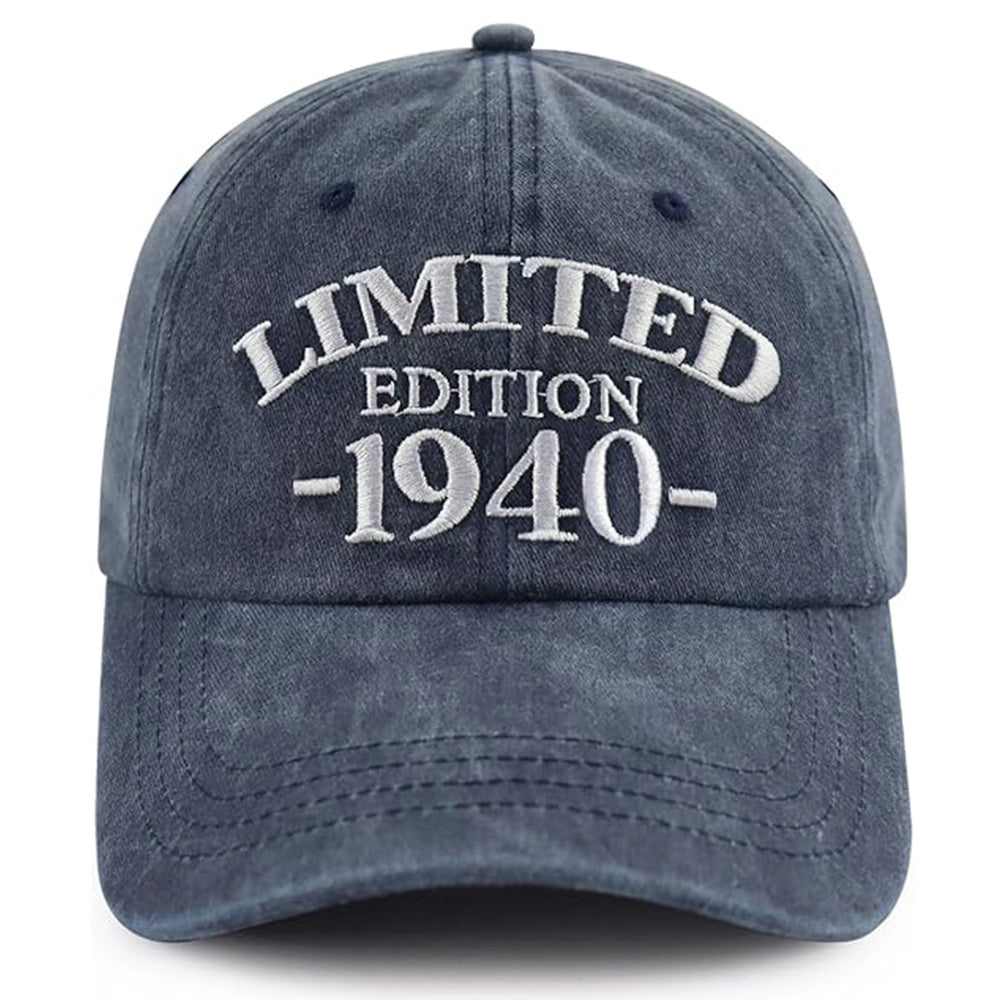 1940 Birth Year Embroidered Cap - Navy