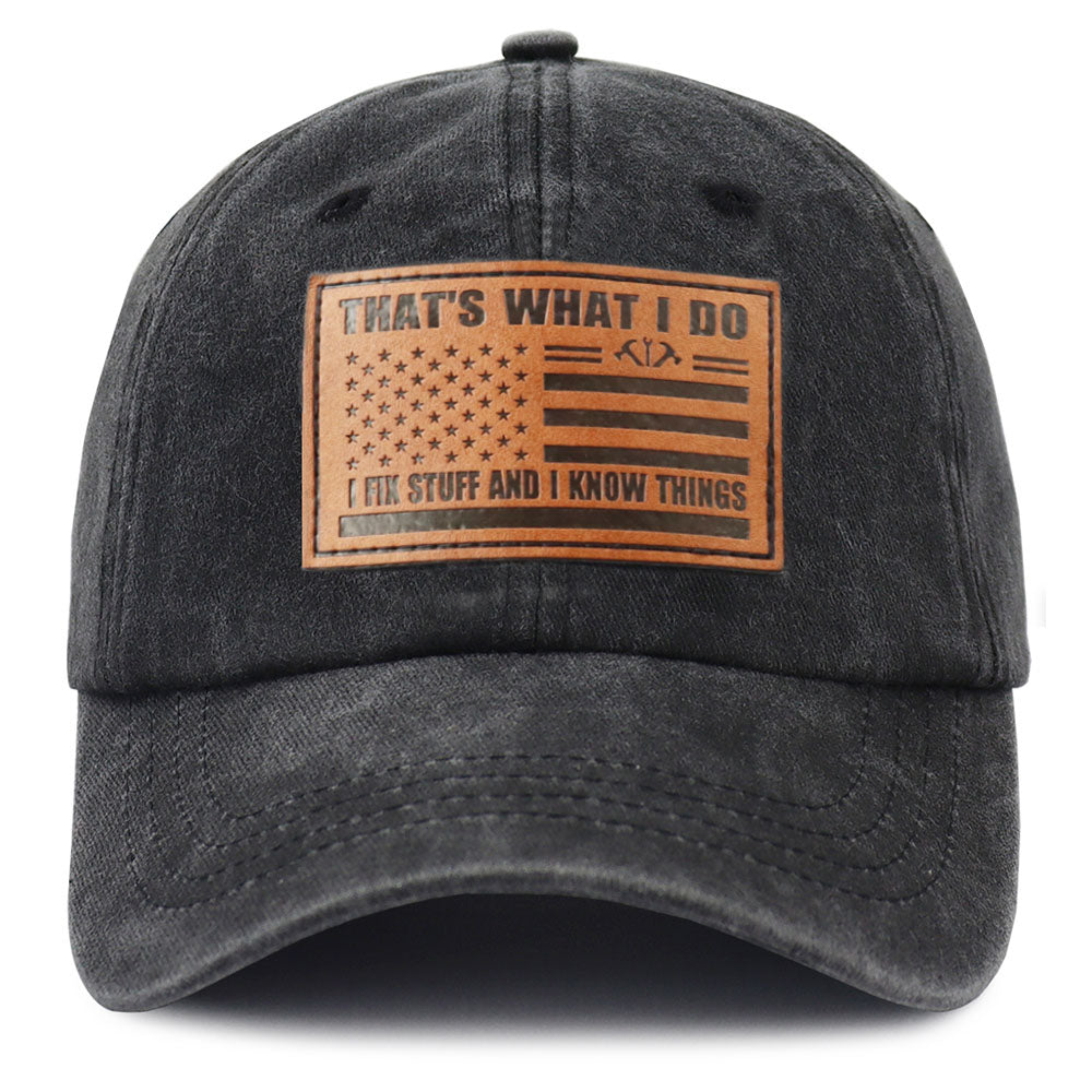 I Fix Things Embroidered Cap - Black